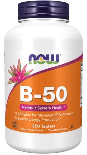 Витамин Б50 Комплекс х 250 таблетки Now Foods | Vitamin B 50 Complex