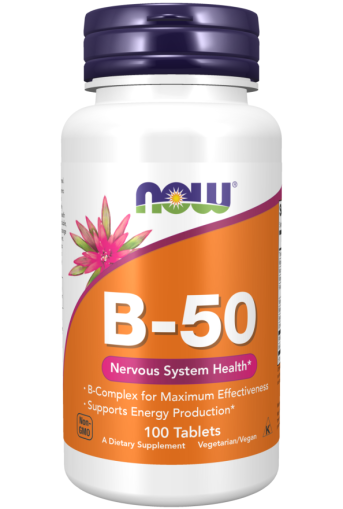 Витамин Б50 Комплекс х 100 таблетки Now Foods | Vitamin B 50 Complex