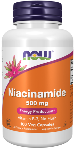 Ниацинамид (Витамин Б3) 500 мг х 100 капсули Now Foods | Niacinamide