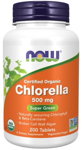 Хлорела БИО 500 мг х 200 таблетки Now Foods | Chorella Bio