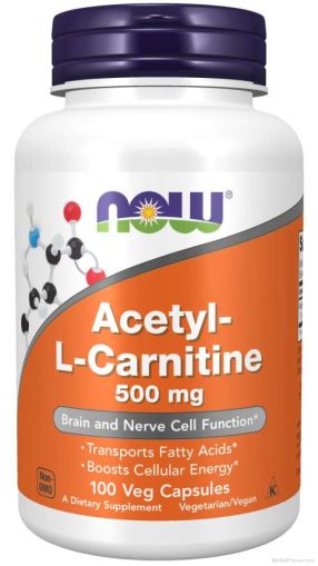 Ацетил Л-Карнитин 500 мг  х 100 капсули Now Foods | Acetyl L-Carnitine