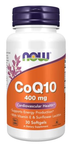 Коензим Q10 400 мг х 30 меки капсули Now Foods | Coenzyme Q10