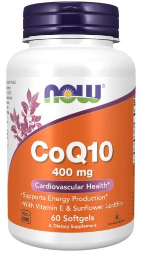 Коензим Q10 400 мг х 60 меки капсули Now Foods | Coenzyme Q10