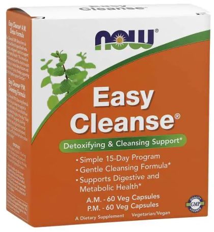 ИЗИ КЛЕНЗ Програма за детоксикация 2х60 капсули Now Foods | Easy Cleanse Kit Am/Pm