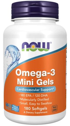 Омега 3 мини дражета 500 мг х 180 Now Foods | Omega-3 Fish Oil