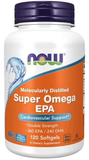 Супер Омега 3 EPA х 120 меки капсули Now Foods | Super Omega 3 EPA