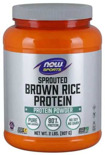 Протеин от кафяв ориз с натурален вкус х 907 гр Now Foods | Sprouted Brown Rice Protein