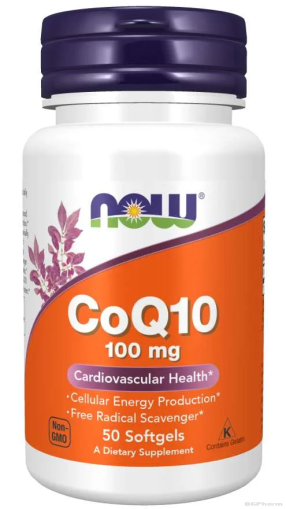 Коензим Q10 100 мг х 50 меки капсули Now Foods | Coenzyme Q10