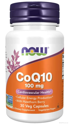 Коензим Q10 100 мг х 30 капсули Now Foods | Coenzyme Q10