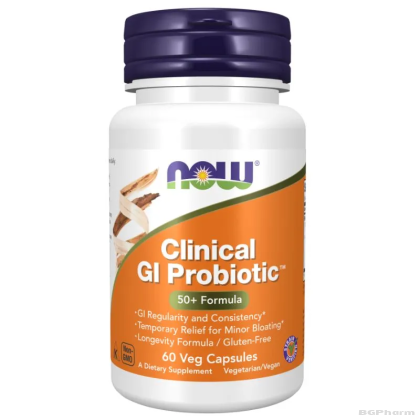 Пробиотик за възстастни 50+ г х 60 капсули Now Foods | Clinical Gi Probiotic