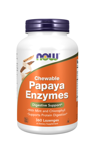 Папая ензими х 360 дъвчащи таблетки Now Foods | Papaya Enzymes