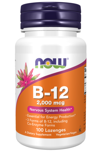 Витамин Б12 2000 мкг х 100 дъвчащи таблетки Now Foods | Vitamin B-12