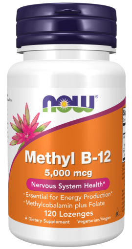 Метил Б-12 Метилкобаламин 5000 мкг х 120 дражета Now Foods | Methyl B-12