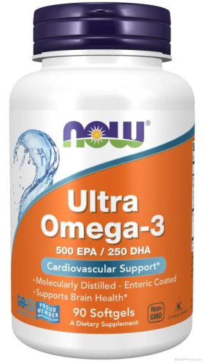 Ултра Омега 3 Рибено масло х 90 меки капсули Now Foods | Ultra Omega 3