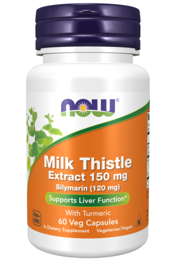 Бял трън (Магарешки, млечен бодил) екстракт 150 мг х 60 капсули Now Foods | Milk Thistle