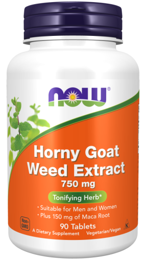 Епимедиум (Разгонен козел) 750 мг х 90 таблетки Now Foods | Horny Goat Weed