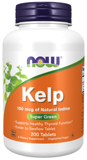 Йод от Келп 150 мкг х 200 таблетки Now Foods | Kelp Iodine