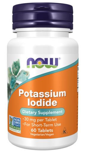 Калиев йодид 30 мг х 60 таблетки Now Foods | Potassium Iodine