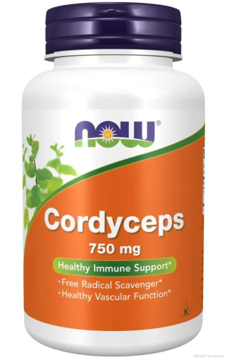 Кордицепс 750 мг х 90 капсули Now Foods | Cordiceps