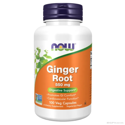 Джинджифил корен 550 мг х 100 капсули Now Foods | Ginger Root