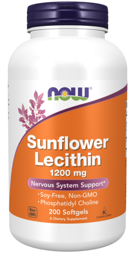 Слънчогледов лецитин 1200 мг х 200 меки капсули Now Foods | Sunflower Lecithin