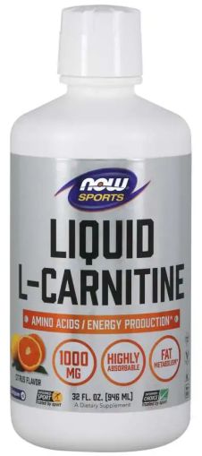 Л-Карнитин течен 1000 мг с вкус на цитруси х 946 мл Now Foods | L-Carnitine Liquid