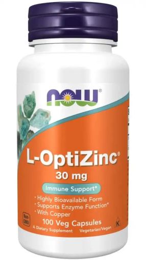 Л-Опти Цинк 30 мг х 100 капсули Now Foods | L-OptiZinc