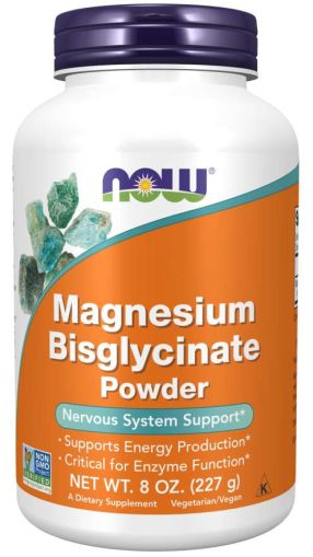 Магнезий бисглицинат (хелат) на прах 227 гр Now Foods | Magnesium Bisglycinate