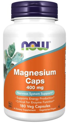 Магнезий 400 мг х 180 капсули Now Foods | Magnesium Caps