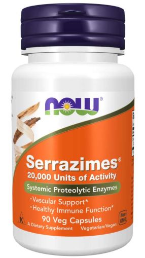 Серазими х 90 капсули Now Foods | Serrazimes 20000 UA