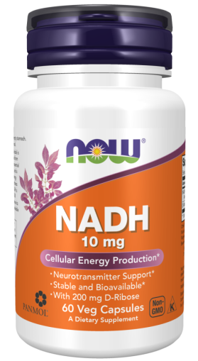 Никотинамид Аденин Динуклеотид NADH 10 Мг + D-Рибоза х 60 капсули Now Foods