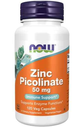 Цинк пиколинат 50 мг х 120 капсули Now Foods | Zinc Picolinate