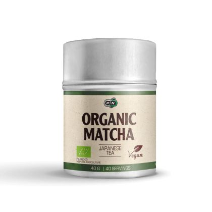 Био Матча японски чай на прах 40 гр Pure Nutrition |  Organic Matcha Tea Powder