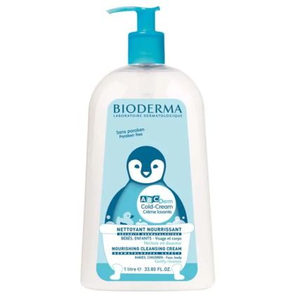 Биодерма АБЦ ДЕРМ Колд крем лавант измивен крем 1 л | ABC Derm Bioderma