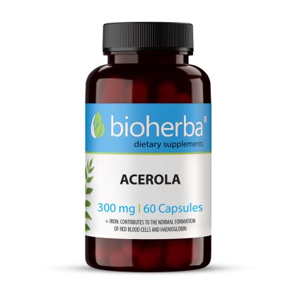 Ацерола 300 мг х 60 капсули БИОХЕРБА | BIOHERBA Acerola