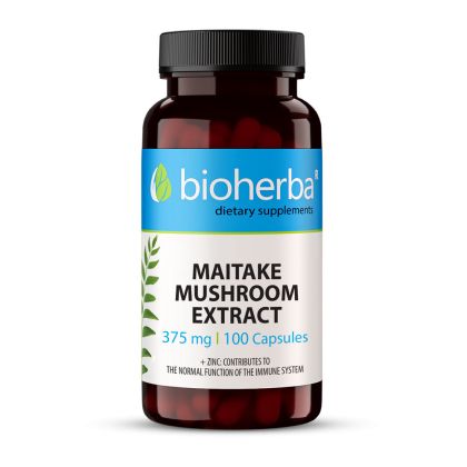 Майтаке екстракт 375 мг х 100 капсули БИОХЕРБА | BIOHERBA Maitake Mushroom