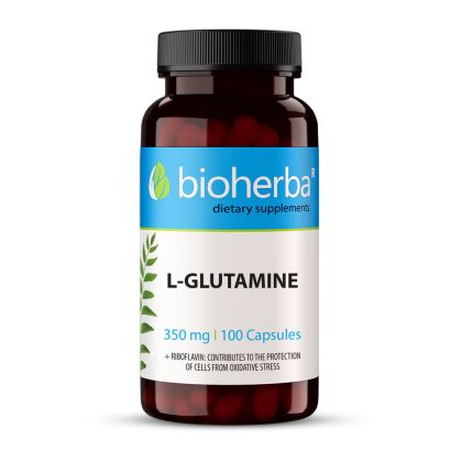 Л - Глутамин 350 мг х 100 капсули БИОХЕРБА | BIOHERBA L-Glutamine