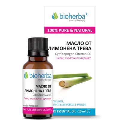 ЛИМОНЕНА ТРЕВА Етерично масло х 10 мл БИОХЕРБА | BIOHERBA Essential oil - Lemongrass