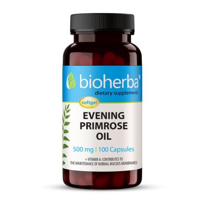 Масло от вечерна иглика 500 мг х 100 капсули БИОХЕРБА | BIOHERBA Evening Primrose Oil