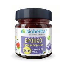 Пчелен мед БИО + Бронхо билкова формула х 280 гр БИОХЕРБА | ORGANIC BEE HONEY BIOHERBA