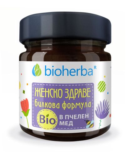 Пчелен мед БИО + Формула за женско здраве х 280 гр БИОХЕРБА | ORGANIC BEE HONEY BIOHERBA