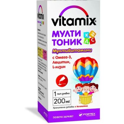 ВИТАМИКС Мултитоник витамини за деца х 200 мл сироп ФОРТЕКС | FORTEX Vitamix