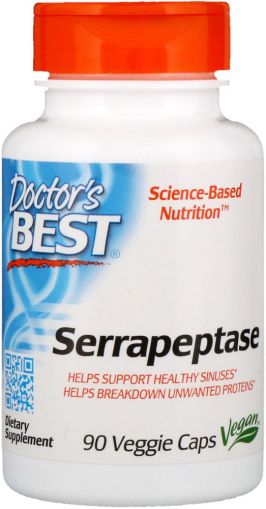 Серапептаза 120 000 SPU х 90 капсули ДОКТОР'С БЕСТ | Doctor's Best