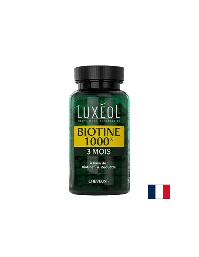 Биотин 1000 мкг + рукола за коса, кожа и нокти 90 капсули LUXEOL