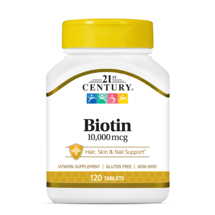 21st Century Биотин 10000 мкг х 120 таблетки | Biotin ( Витамин Б7 )