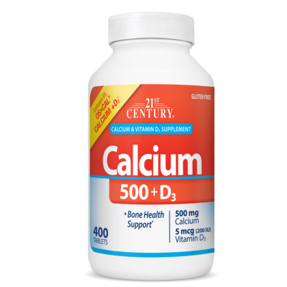 21st Century Калций 500 мг + Витамин Д3 х 400 таблетки | Calcium + D3