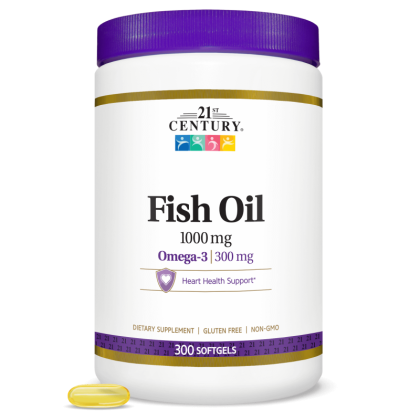 21st Century Омега 3 Рибено Масло 1000 мг х 300 капсули | Fish Oil