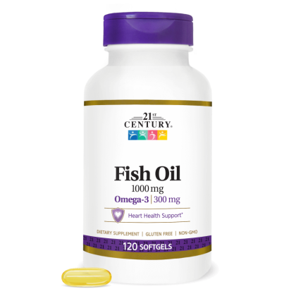 21st Century Омега 3 Рибено Масло 1000 мг х 120 капсули | Fish Oil