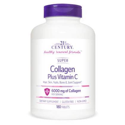 21st Century Колаген + Витамин Ц х 180 таблетки | Super Collagen + C
