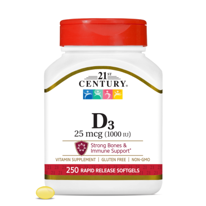 21st Century Витамин Д3 1000 IU х 250 меки капсули | Vitamin D3